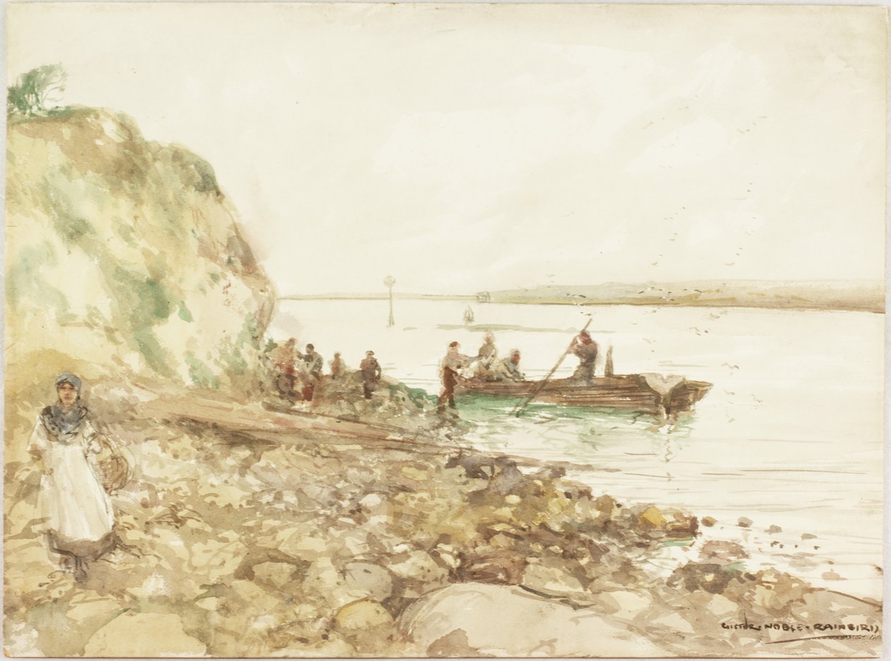 Fishing Coble by Victor Noble Rainbird