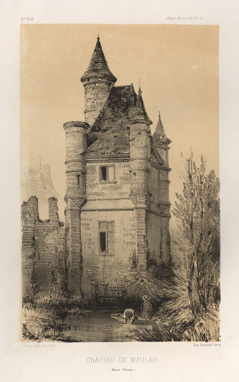 Chateau De Maulny Haute-Marne, 1860 by Victor Petit
