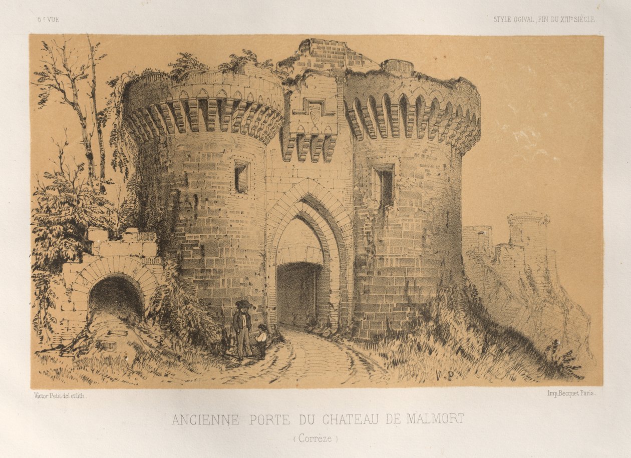 Ancienne Porte Du Chateau De Malmort Correze by Victor Petit