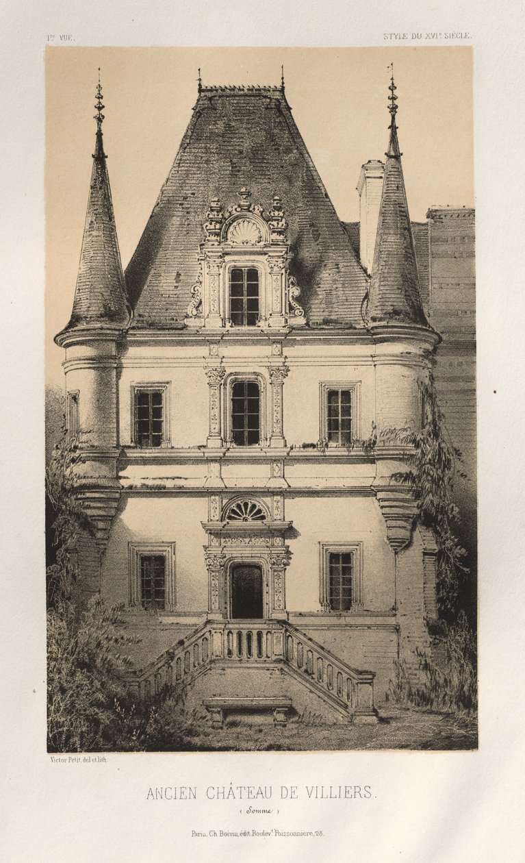 Pl. 1, Ancien Chateau de Villiers Somme by Victor Petit