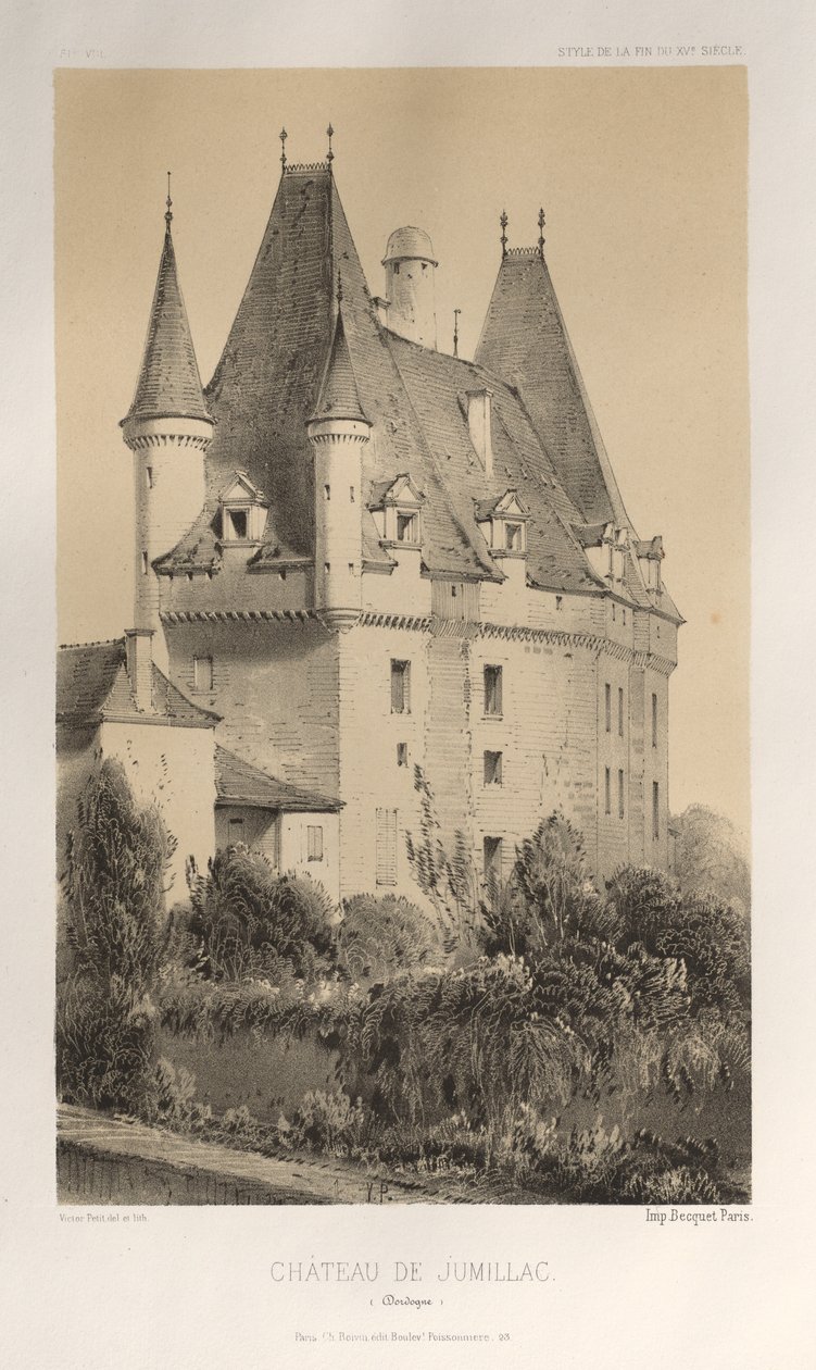 Château De Jumillac Dordogne, 1860 by Victor Petit