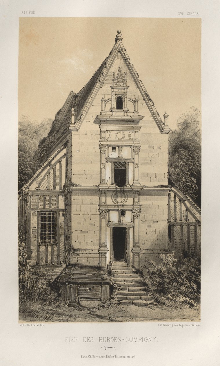 Pl. 81, Fief Des Bordes-Compigny Yonne by Victor Petit