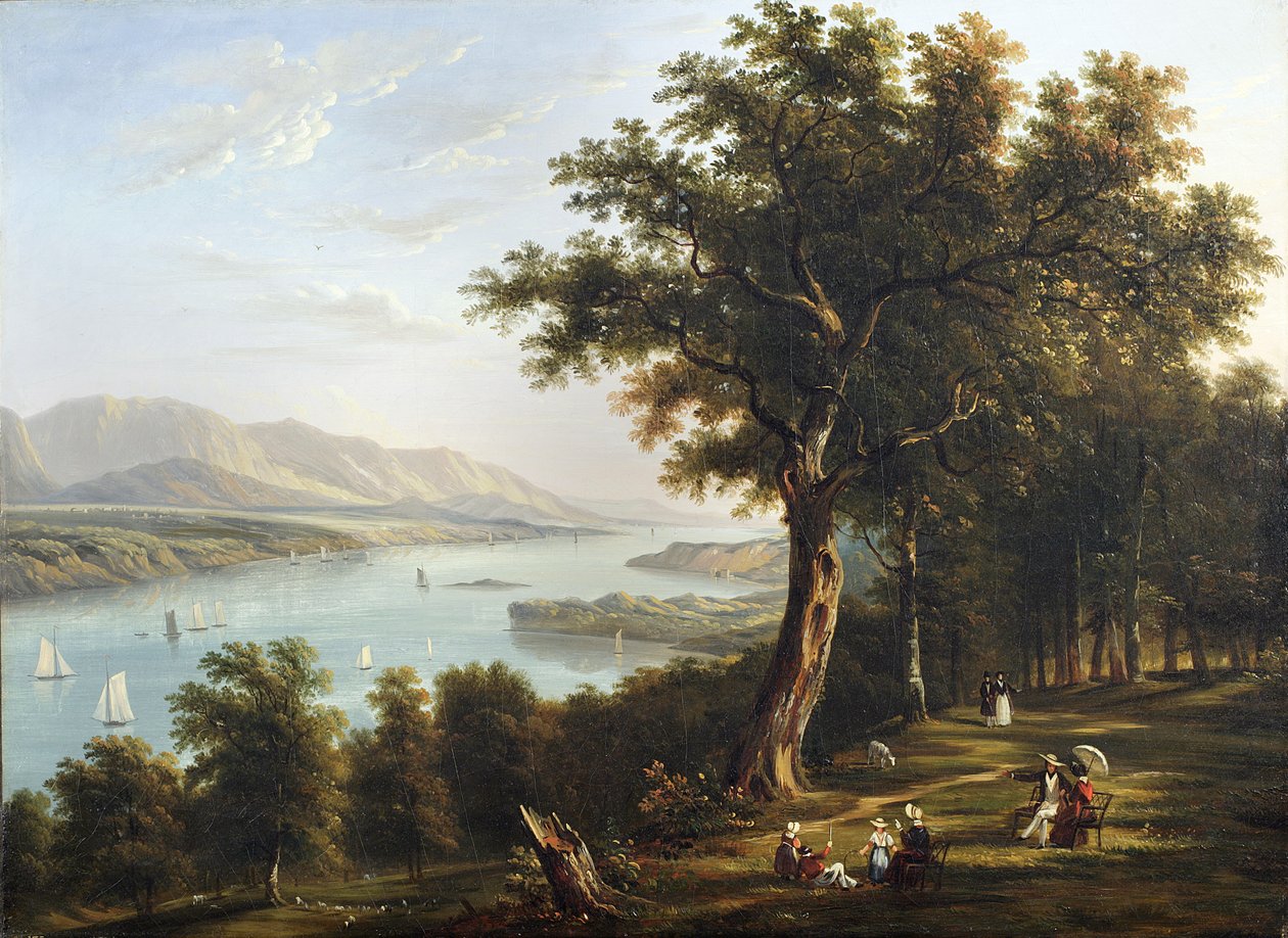 View from Hyde Park on the Hudson River, 1845 by Victor de Grailly