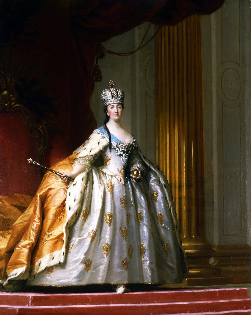Portrait of Empress Catherine II of Russia in Her Coronation Robe by Vigilius Erichsen