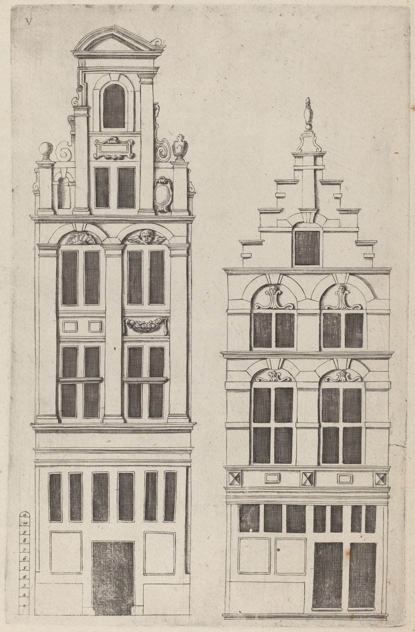 Dutch Facade Elevation: Plate 5 by Vignola