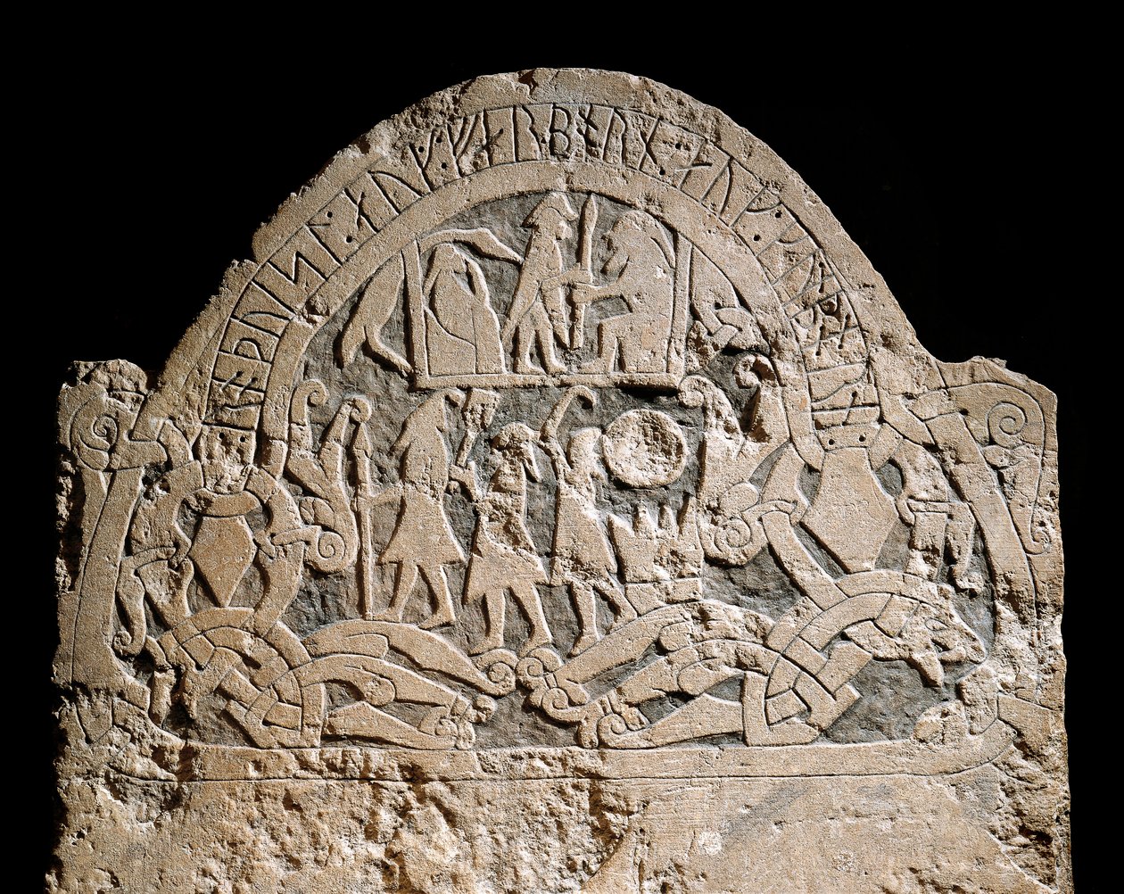 Viking burial stone of Sanda by Viking