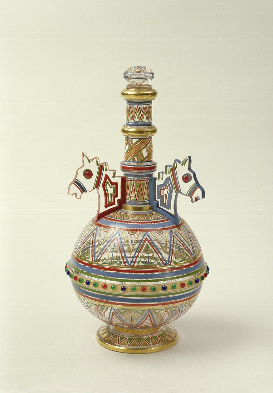 Decanter from the Imperial Glass Manufactory, c.1870-73 by Viktor Aleksandrovich Gartman