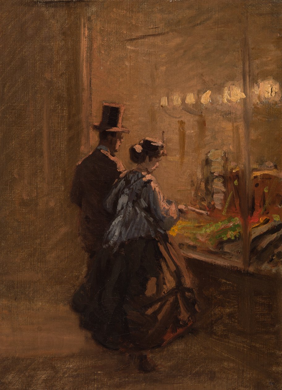 In Front of a Shop by Viktor Barvitius