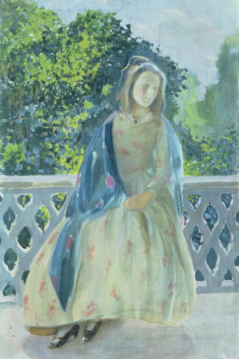 Girl on Balcony by Viktor Elpidiforovich Borisov Musatov