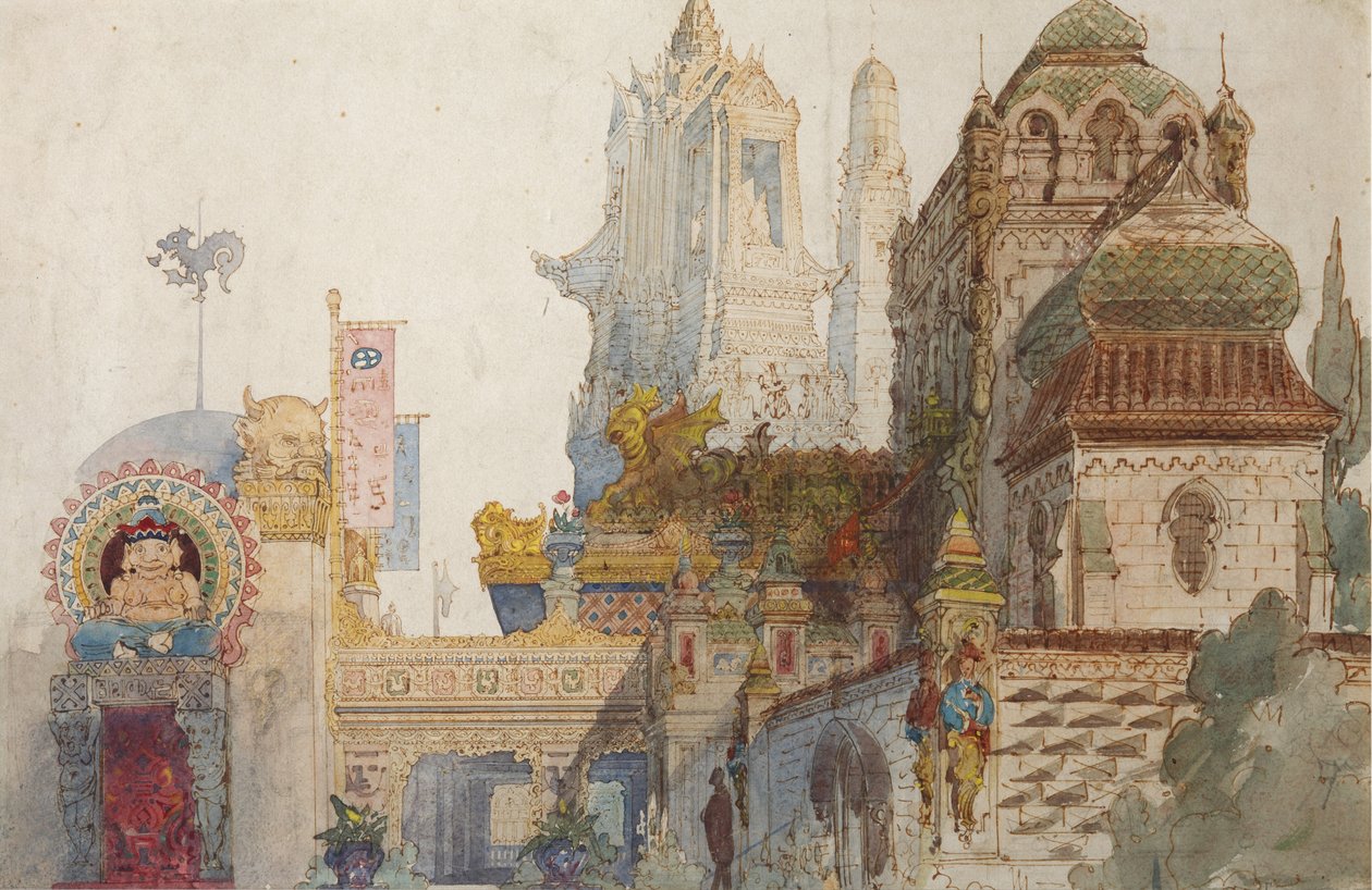 Stage Design for the Opera Ruslan and Lyudmila by M. Glinka by Viktor Alexandrovich Hartmann