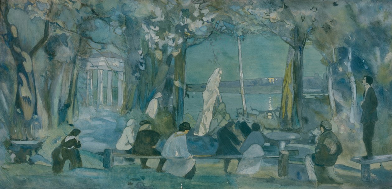 Stage design for the play The Seagull by A. Chekhov