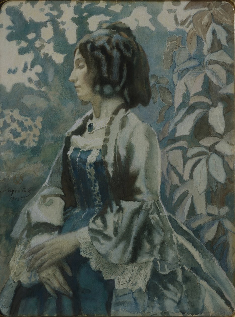 Portrait of a Lady by Viktor Elpidiforovich Borisov Musatov
