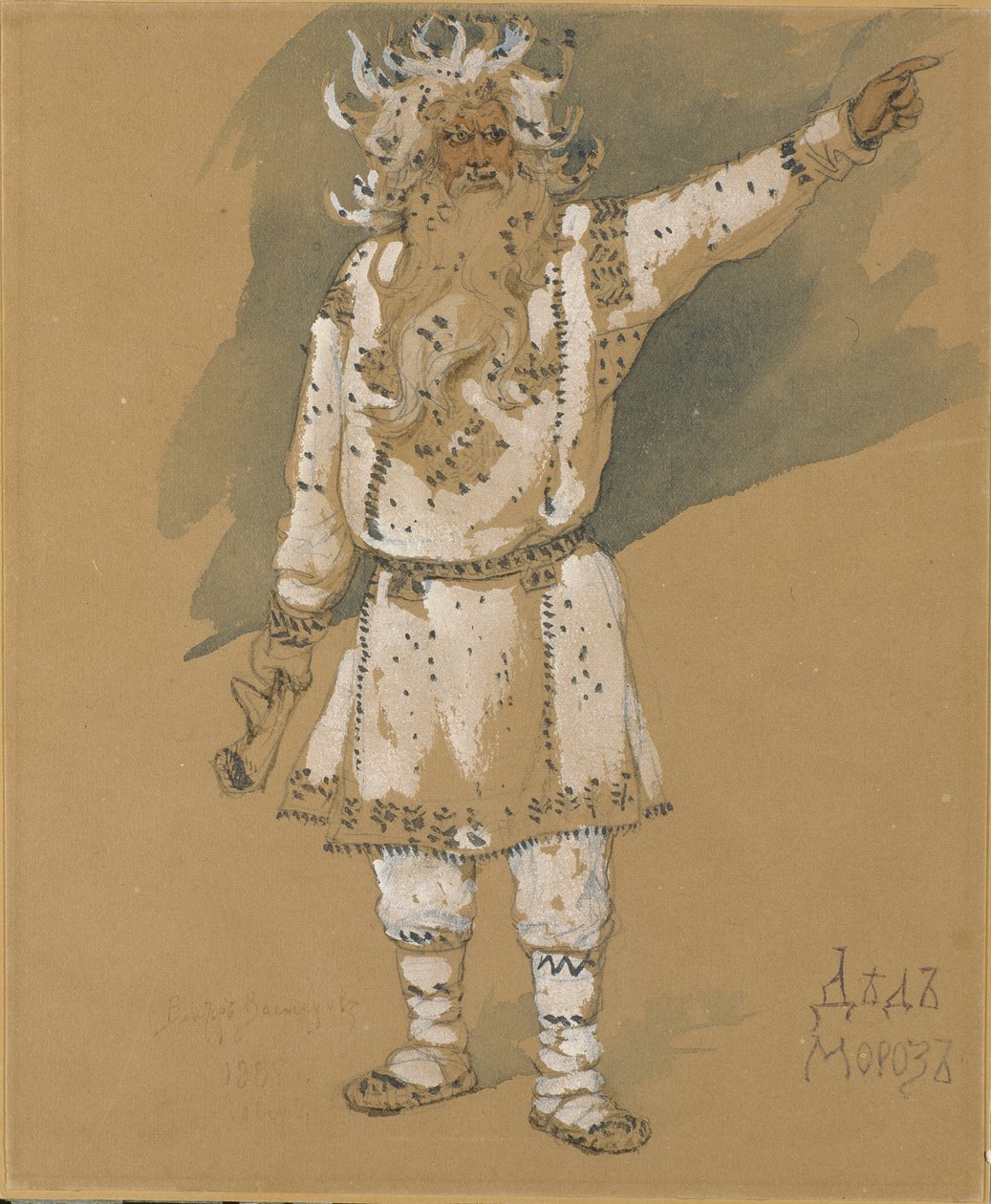 Grandfather Frost. Costume Design for the Opera Snow Maiden by N. Rimsky-Korsakov by Viktor Mikhaylovich Vasnetsov