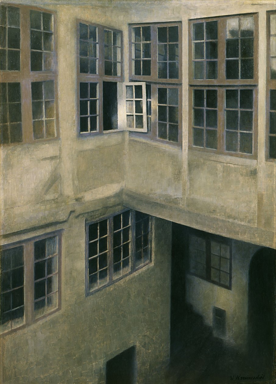 Interior of Courtyard, Strandgade 30 by Vilhelm Hammershøi