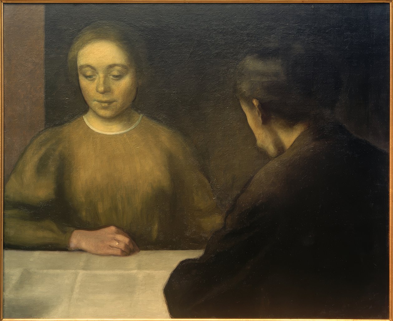 Married Couple Hammershøi by Vilhelm Hammershoi