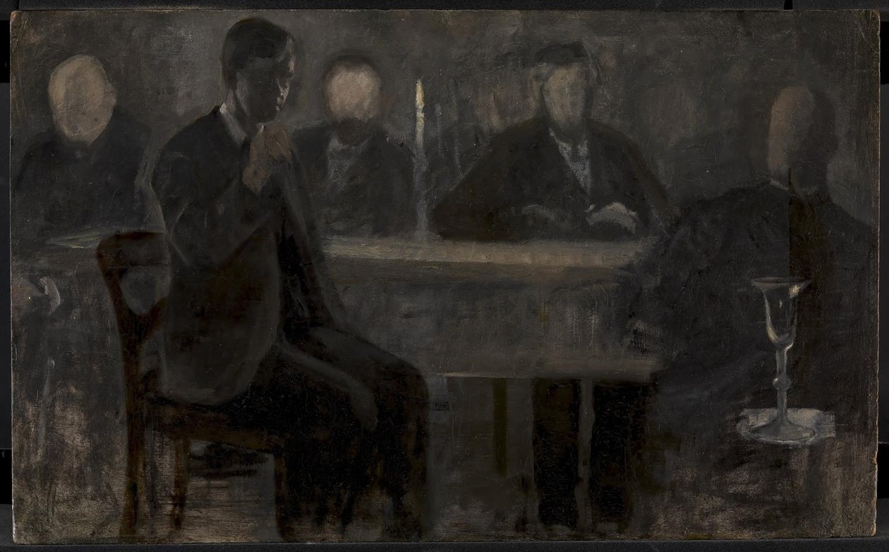 Five Portraits. Study for Painting in Thielska Galleriet, Stockholm by Vilhelm Hammershøi