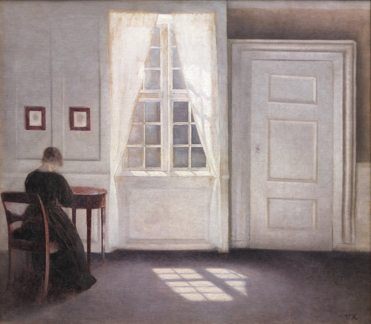 Interior in Strandgade, Sunlight on the Floor by Vilhelm Hammershøi