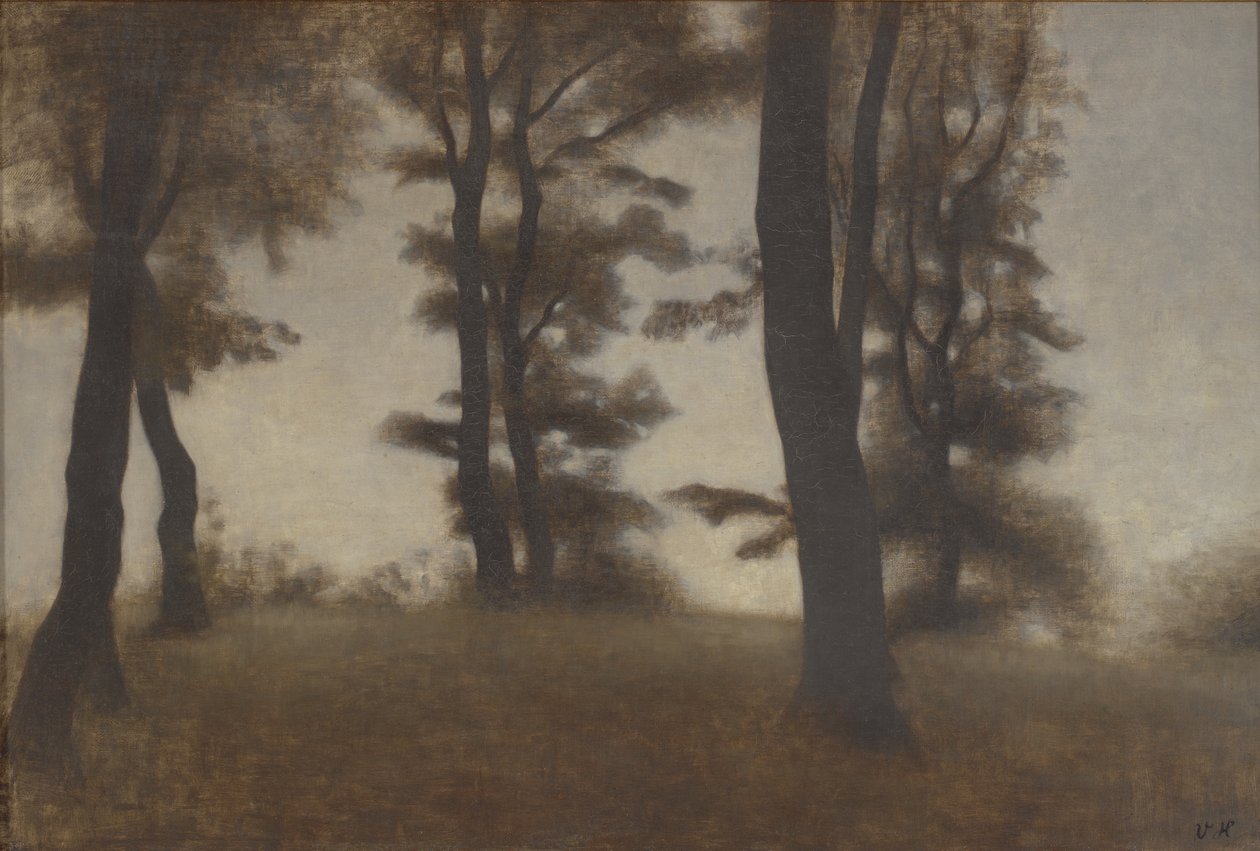 Tree Trunks. Arresødal near Frederiksværk, North Zealand by Vilhelm Hammershøi