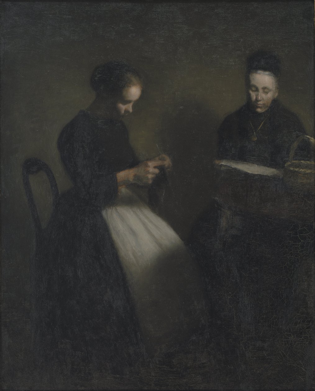 Evening in the drawing room, the artist