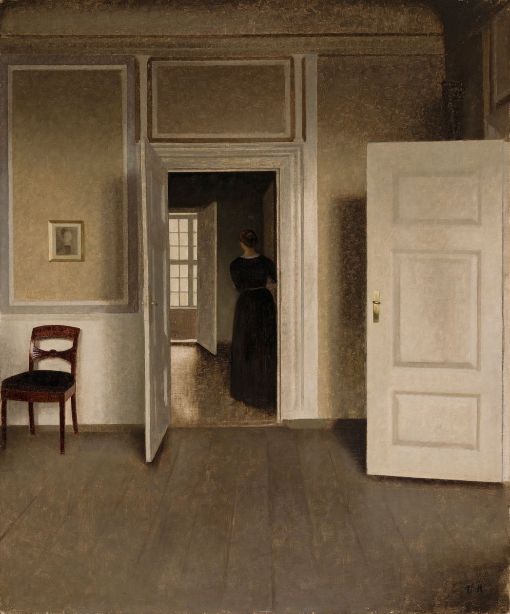 Interior from the Home of the Artist by Vilhelm Hammershøi