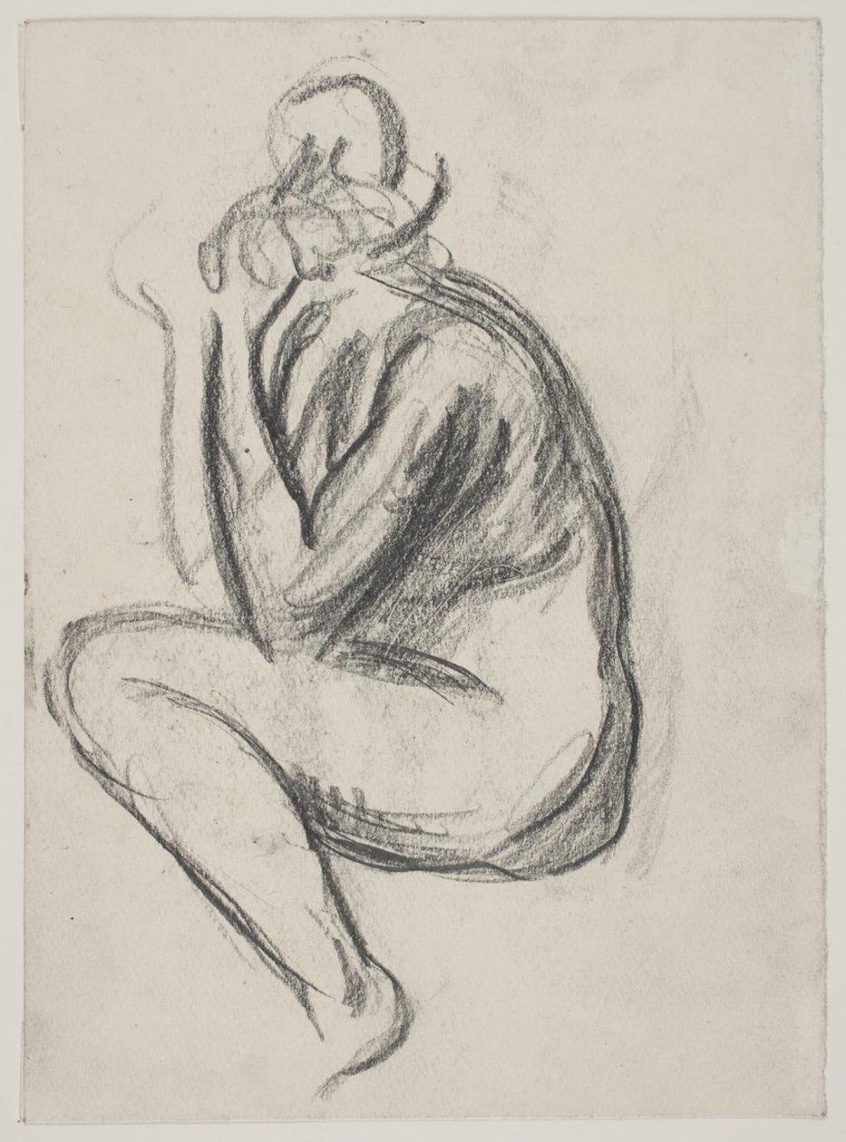 Seated female model by Vilhelm Lundstrøm