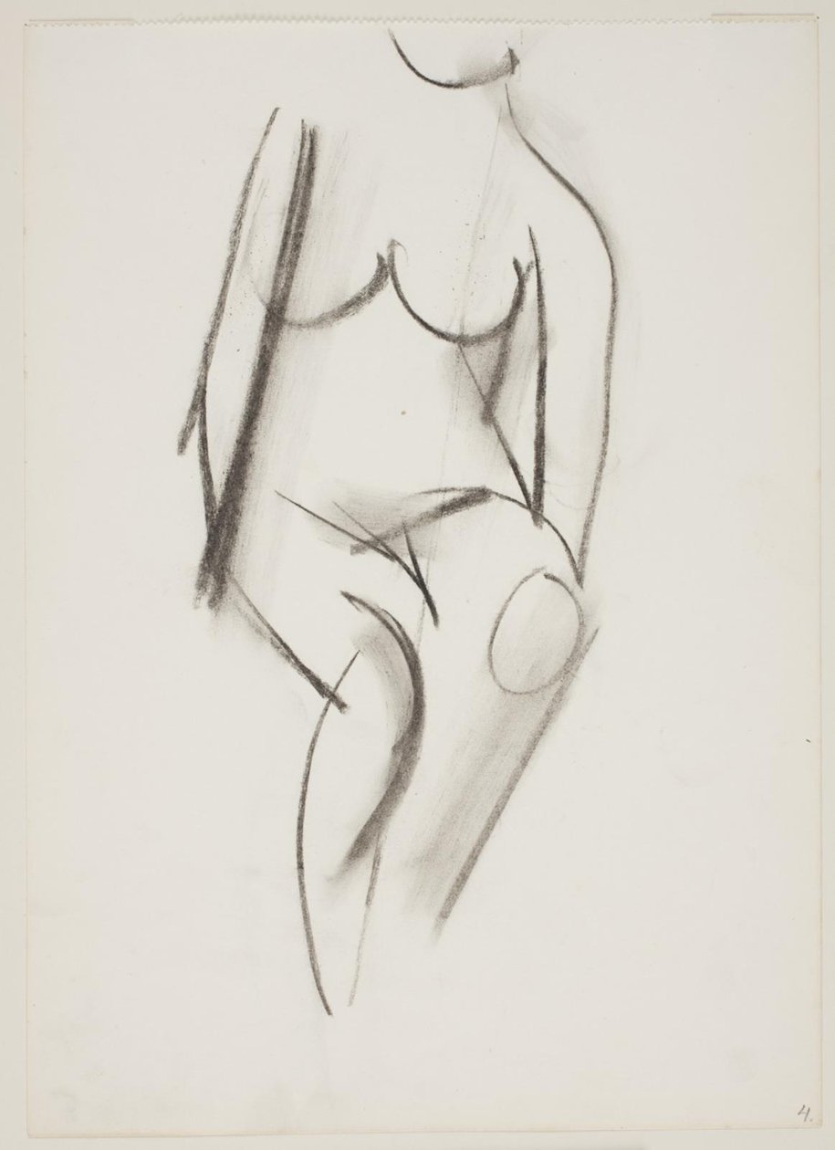 Seated Nude Woman Seen from the Front by Vilhelm Lundstrøm