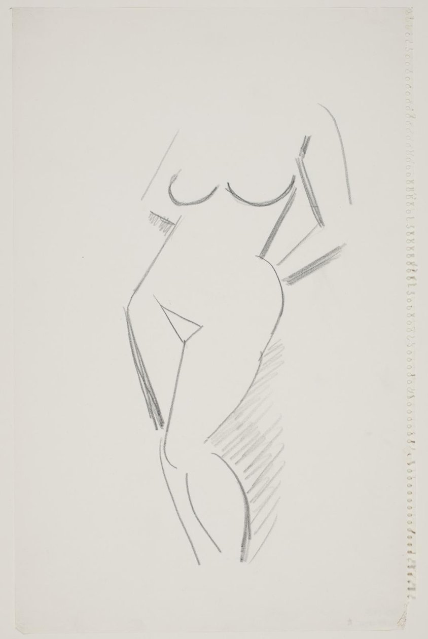 Standing Female Model with Both Hands Behind Her Back by Vilhelm Lundstrøm