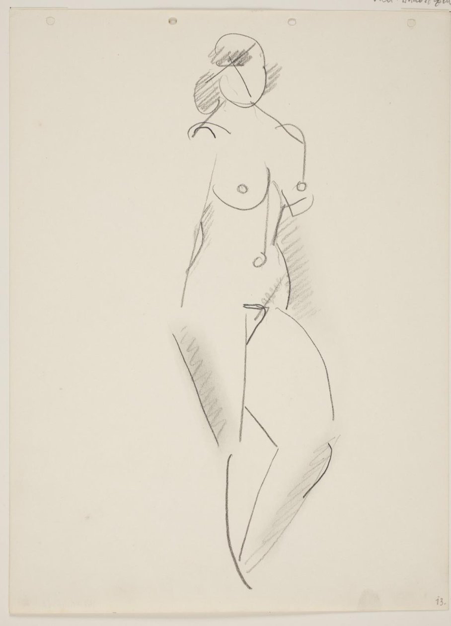 Standing Nude Woman, Turned to the Right by Vilhelm Lundstrøm