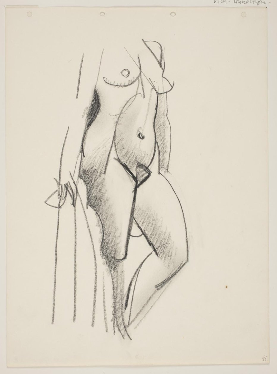 Standing Nude Woman, Facing Right, Drapery in Hand by Vilhelm Lundstrøm