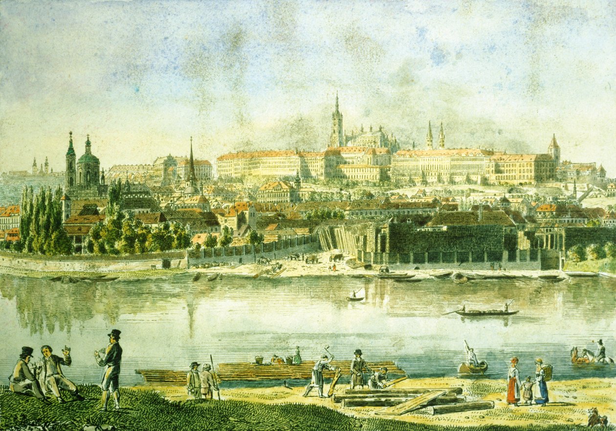 Prague Castle and a Part of the Little Quarter by Vincenc Morstadt