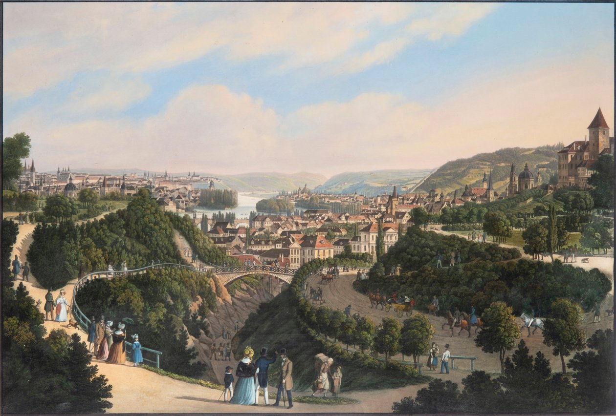 New Town, Vysehrad and Smichov, c. 1830 by Vincenc Morstadt