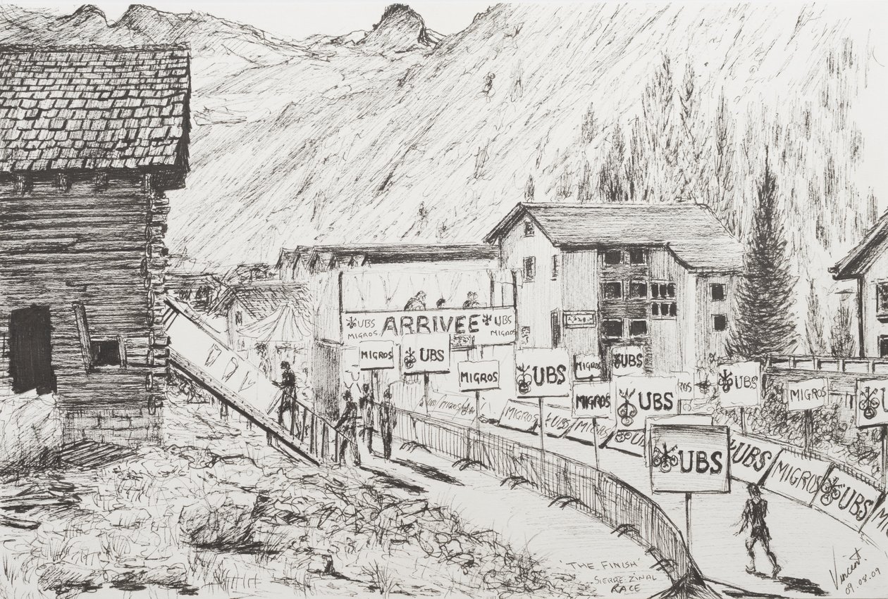 Sierre to Zinal Mountain Race, The Finish, 2009 by Vincent Alexander Booth