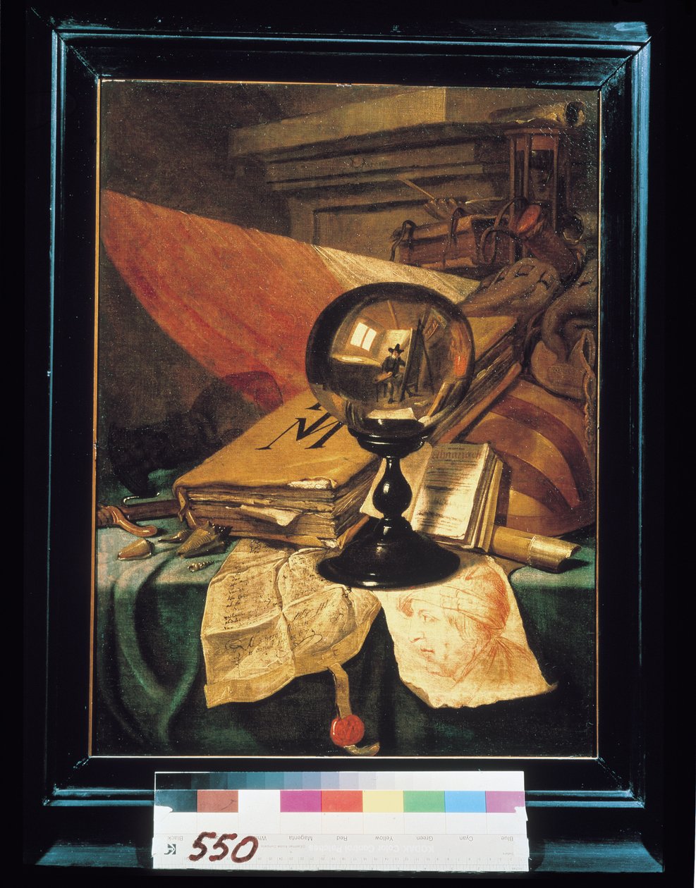 Vanitas with a Crystal Ball by Vincent Laurensz van der Vinne