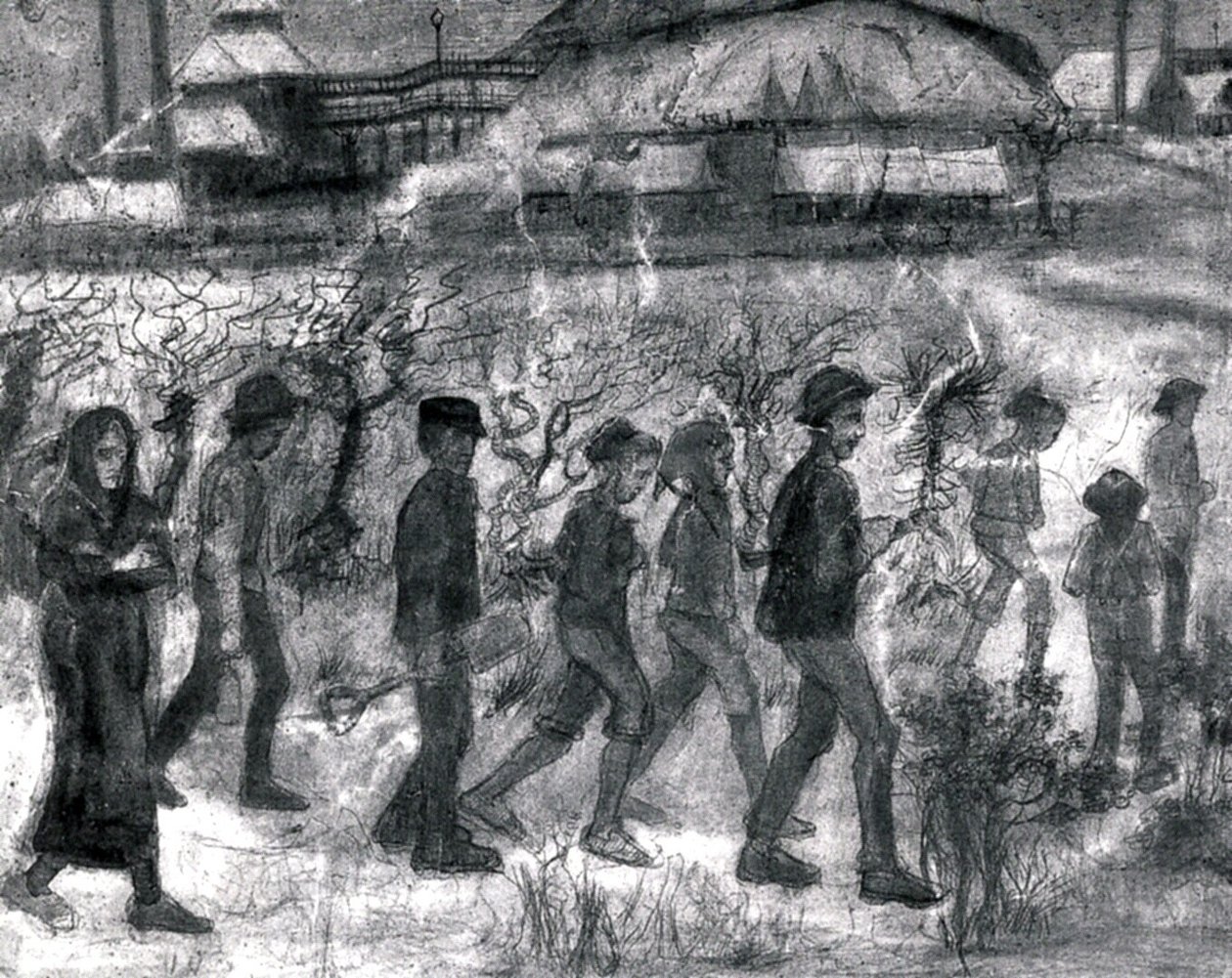Miners - Cuesmes by Vincent van Gogh