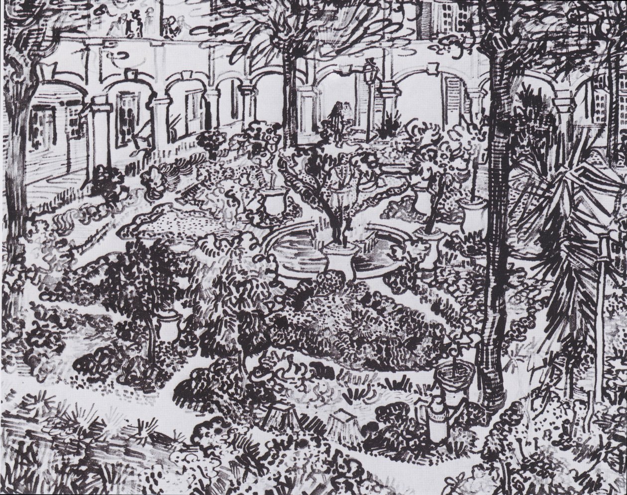Garden of the Hospital in Arles by Vincent van Gogh