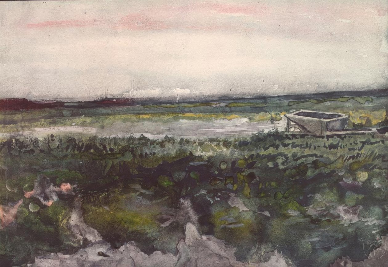 Heath with Wheelbarrows by Vincent van Gogh