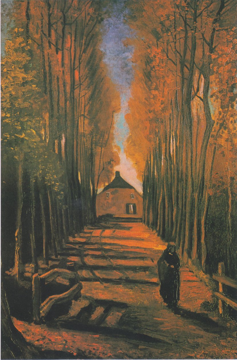 Poplar Avenue in Autumn by Vincent van Gogh