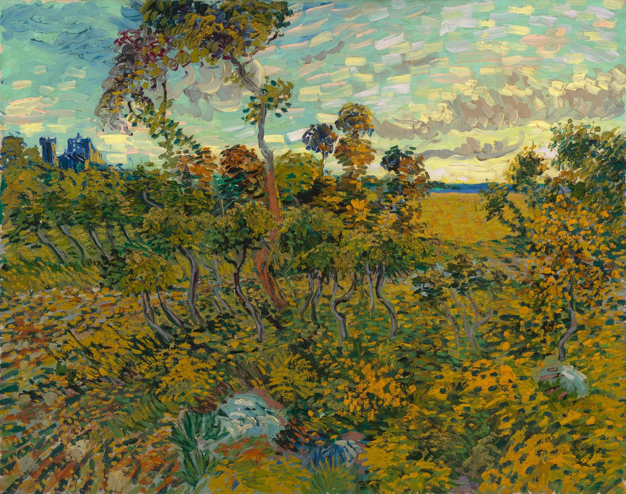 Sunset at Montmajour by Vincent van Gogh