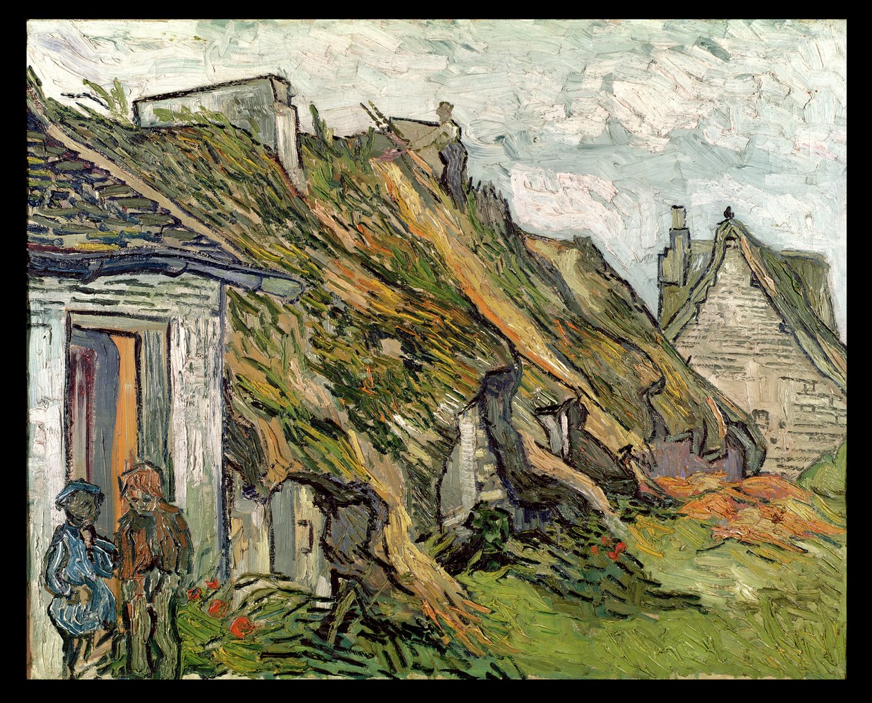 Thatched Cottages in Chaponval, Auvers-sur-Oise by Vincent van Gogh