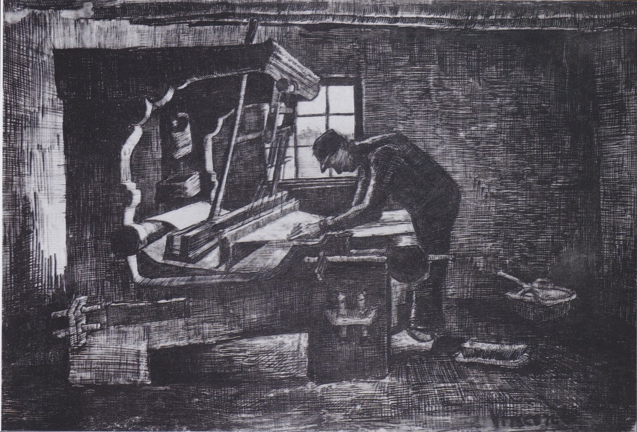 Weaver at the Loom by Vincent van Gogh