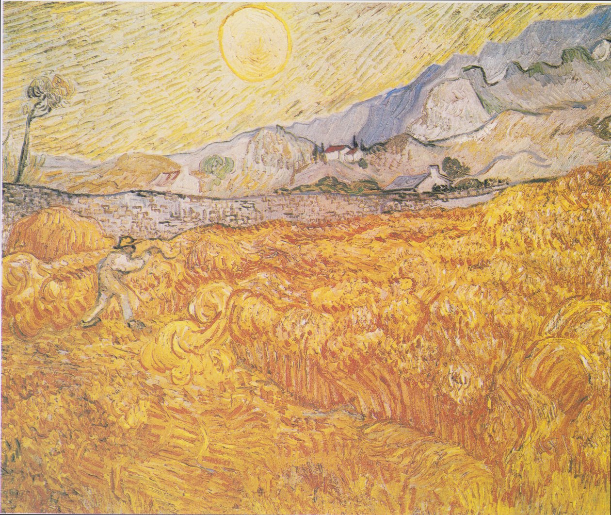 Wheatfield behind Saint-Paul Hospital (The Harvest) by Vincent van Gogh