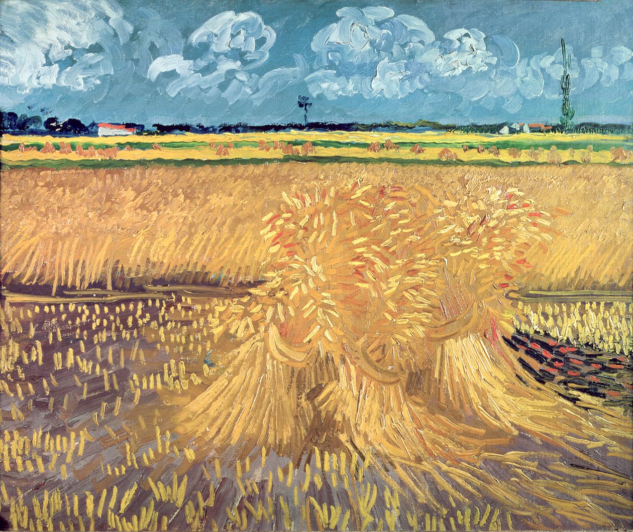 Wheatfield with Sheaves, 1888 by Vincent van Gogh