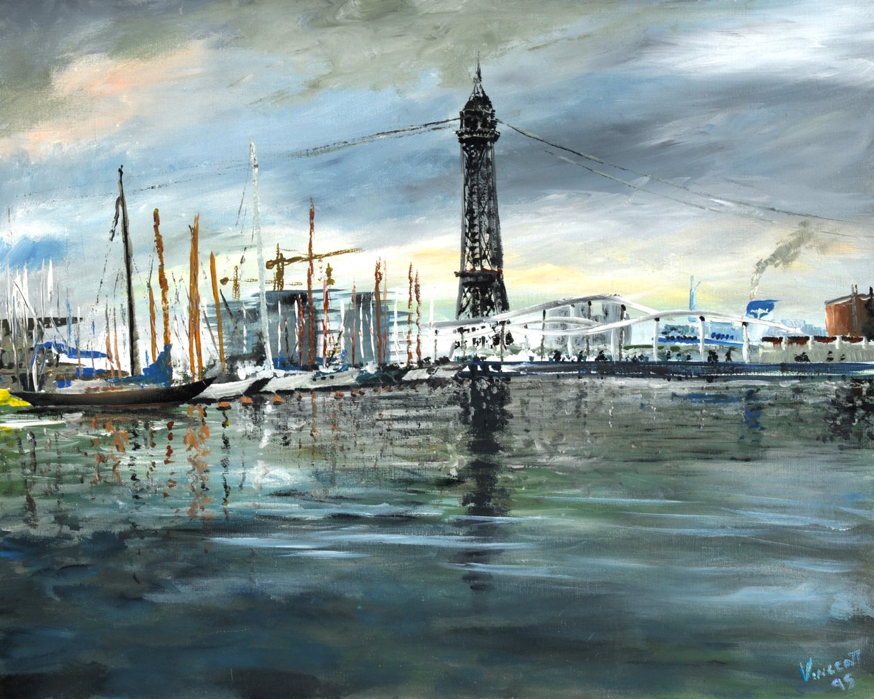 Barcelona Boats by Vincent Alexander Booth