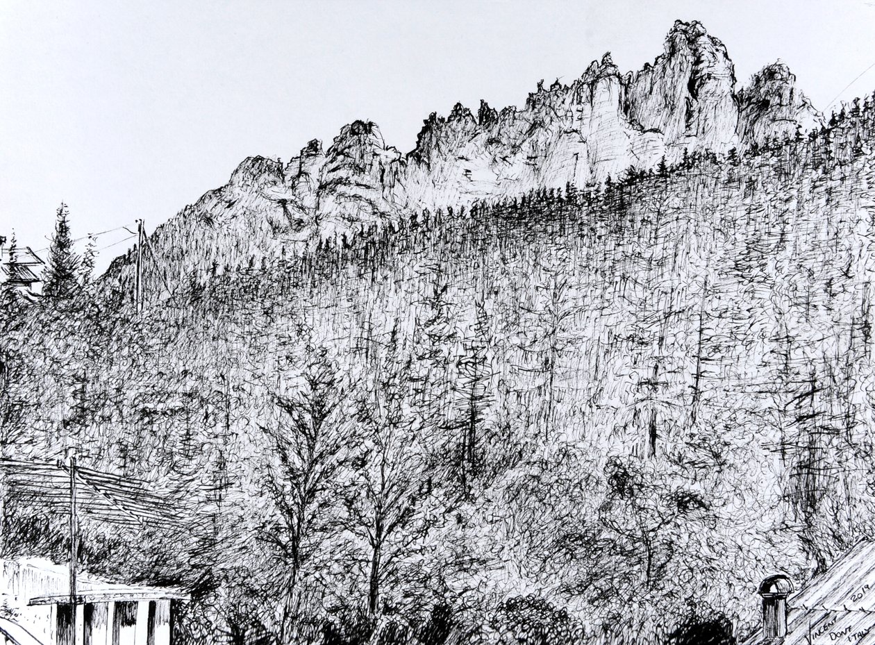 Dolomites from Balcony in Dont, Italy, 2019 by Vincent Alexander Booth