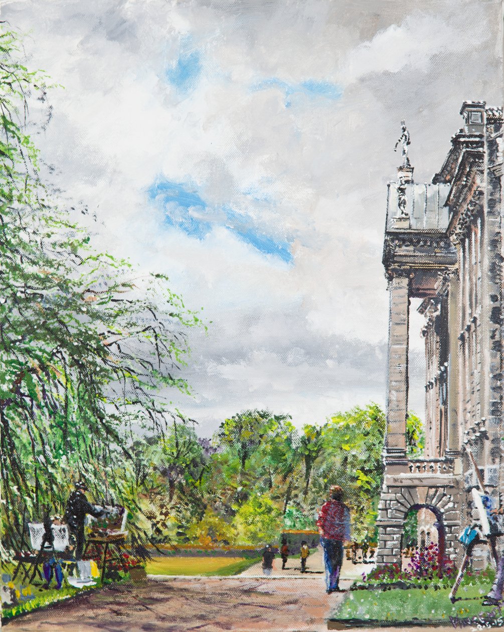 Lyme Park view of house and gardens, 2015 by Vincent Alexander Booth