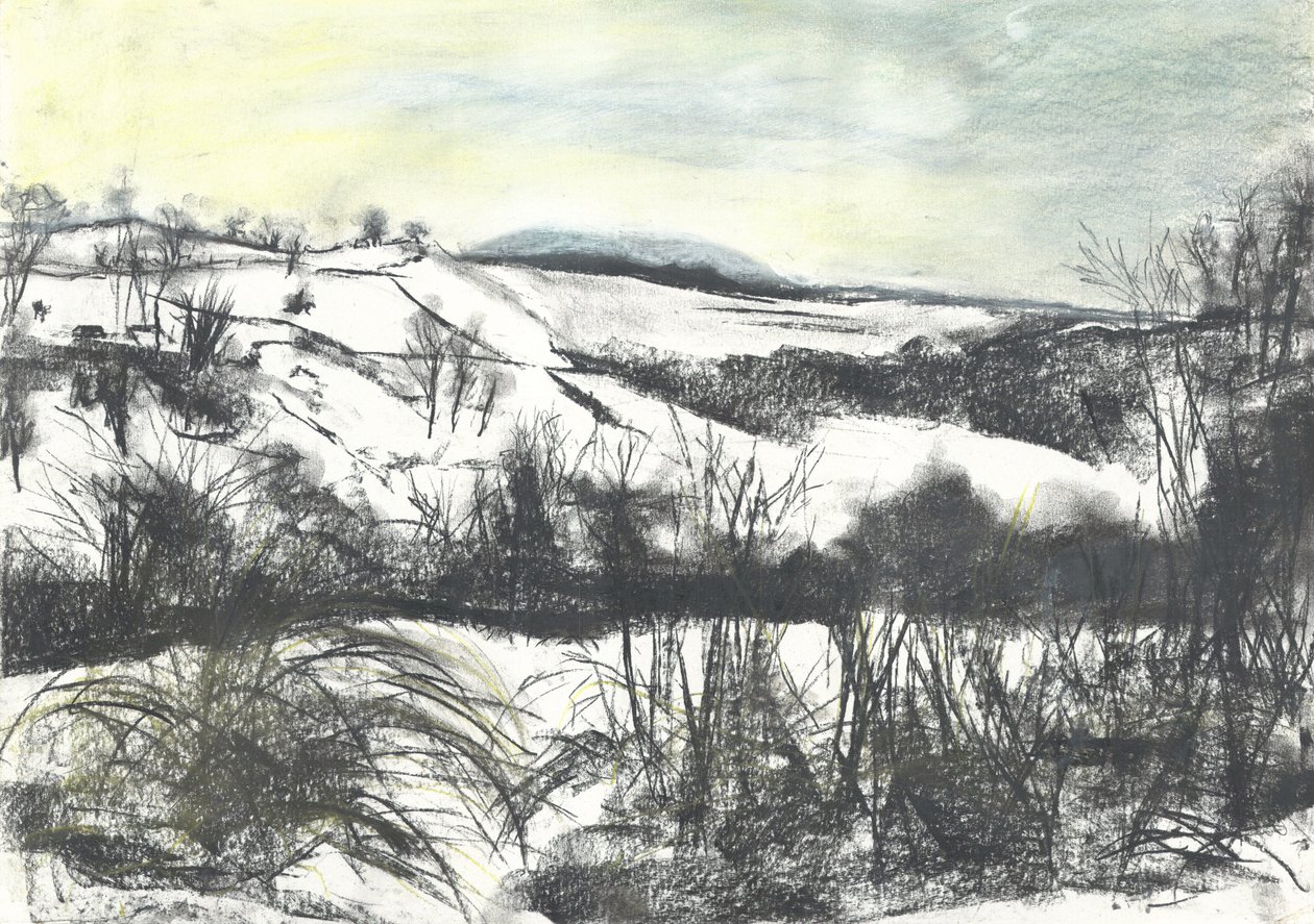 Osmotherley landscape in winter snow by Vincent Alexander Booth