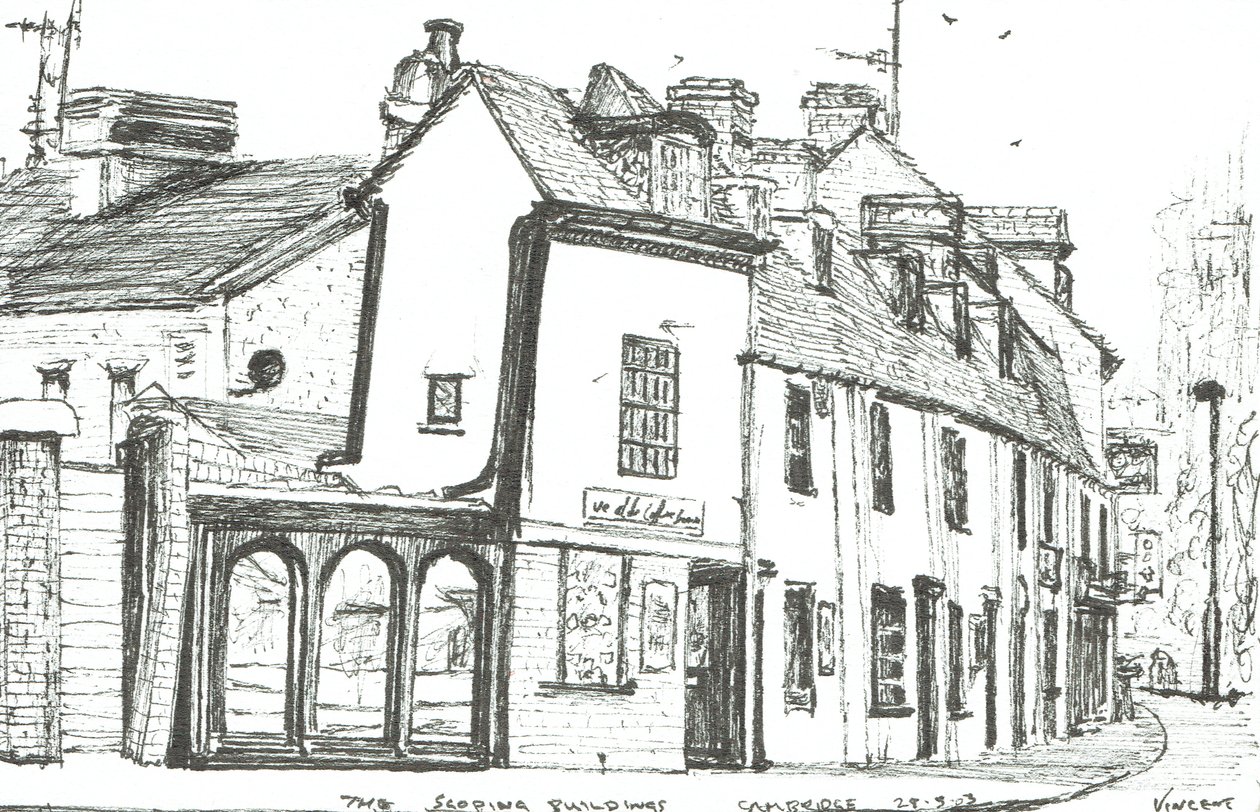 Sloping buildings Cambridge, 2003 by Vincent Alexander Booth