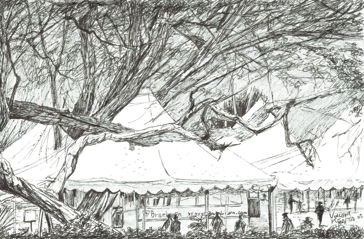 Wedding tents at Lake Navaisha Kenya, 2003 by Vincent Alexander Booth