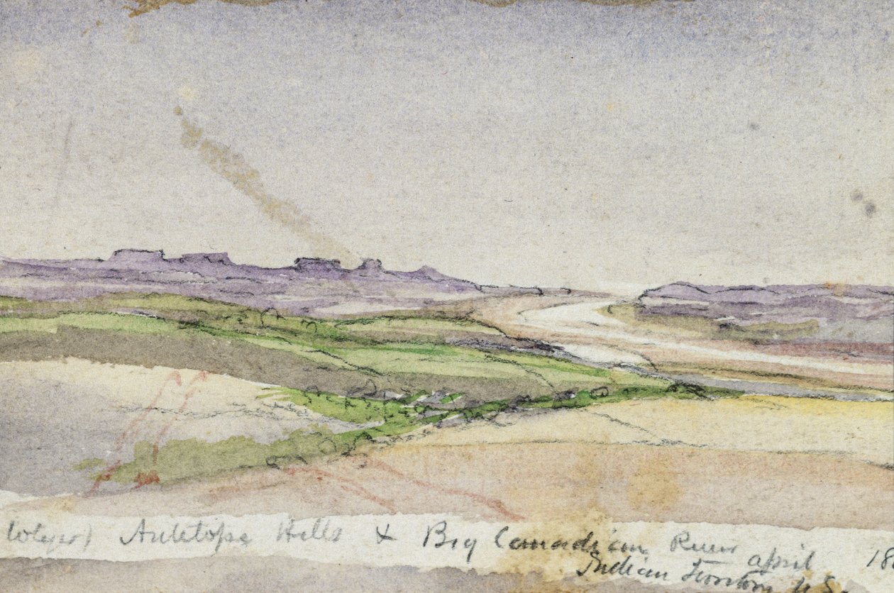 Antelope Hills and Big Canadian River by Vincent Colyer