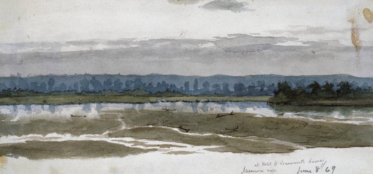 At Hotel, Fort Leavenworth, Kansas, Missouri River, June 8, 1869 by Vincent Colyer